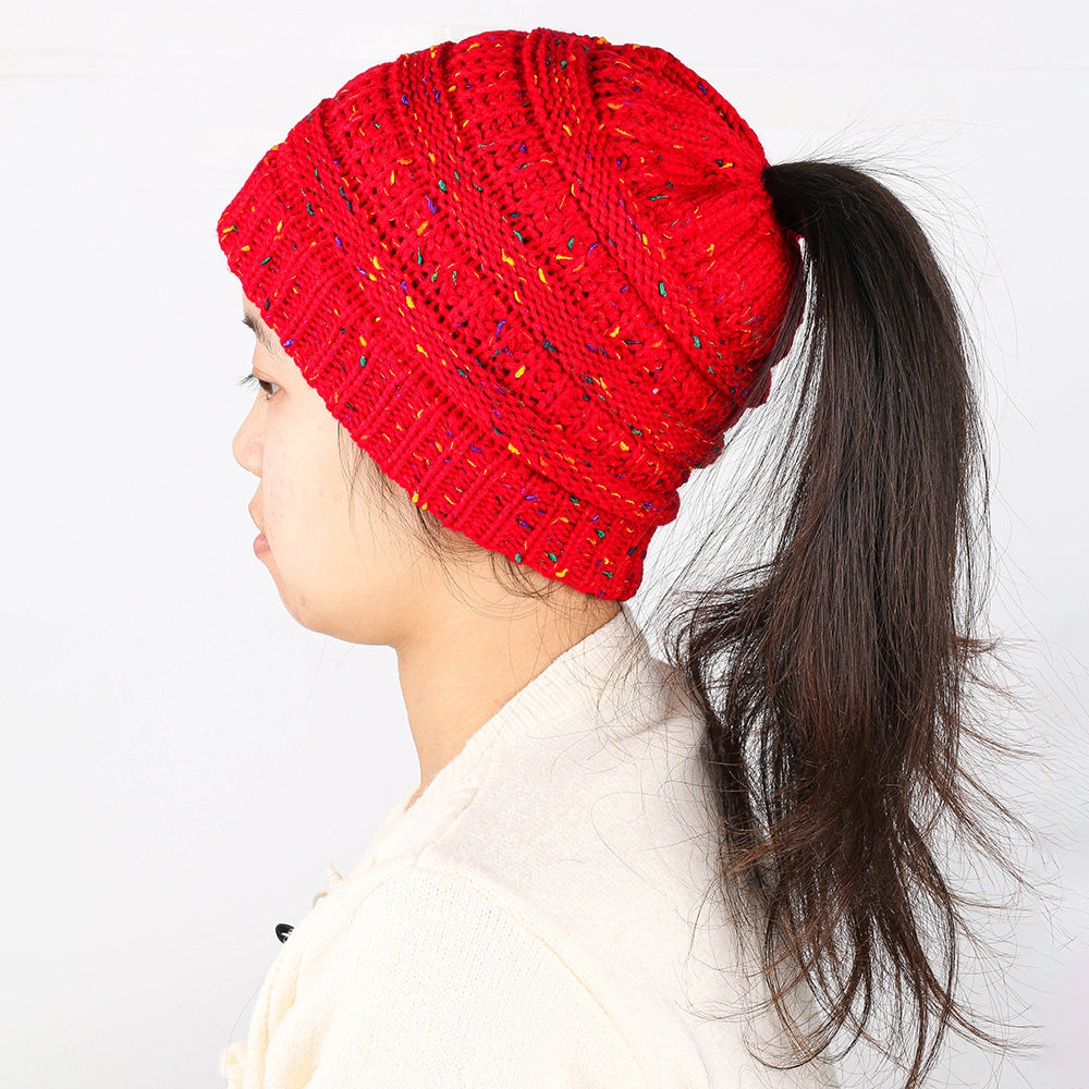 Wholesale Woolen Hat Ponytail Hat Knitted Hat